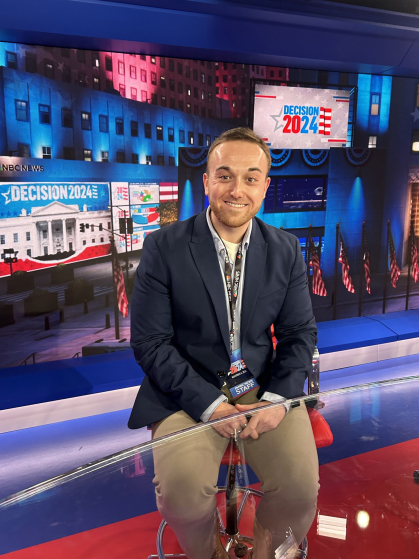 Dan Corey working on Election night