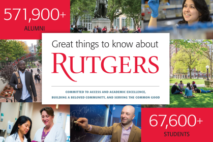 Great Things About Rutgers brochure cover