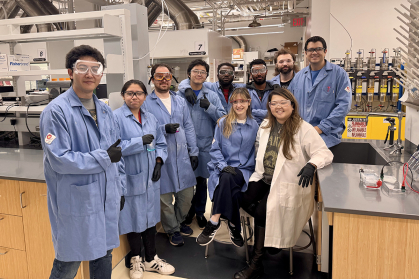 Researchers in the Izgu lab
