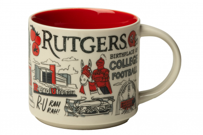 The new Rutgers mug is part of the Starbucks Been There series