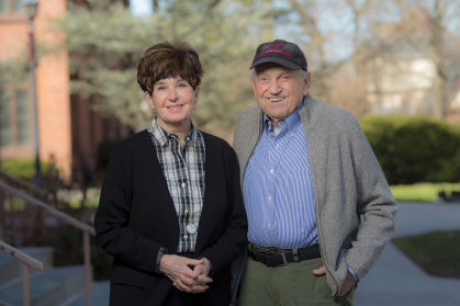 Alumni Linda Stamato and Sandy Jaffe.