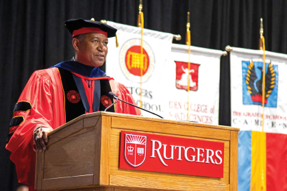 Rutgers University–Camden chancellor Antonio Tillis welcomes students, faculty, and staff