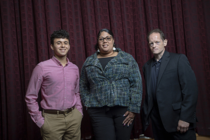 Lucas Torres, Danna Green, and Clifford Graf are among the first students who will participate in the Rutgers Summer Service Institute this summer. 