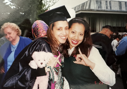 Tennille Robbs and her sorority sister after graduation