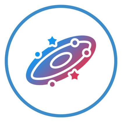 An illustration of a solar system