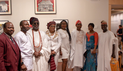 Guests at the reception held at the Zimmerli Museum