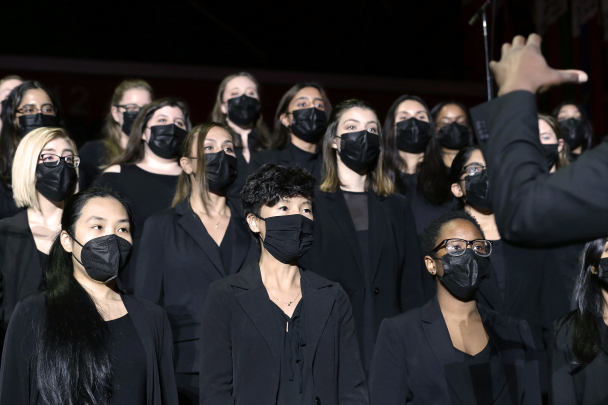 Rutgers University Voorhees Choir singing