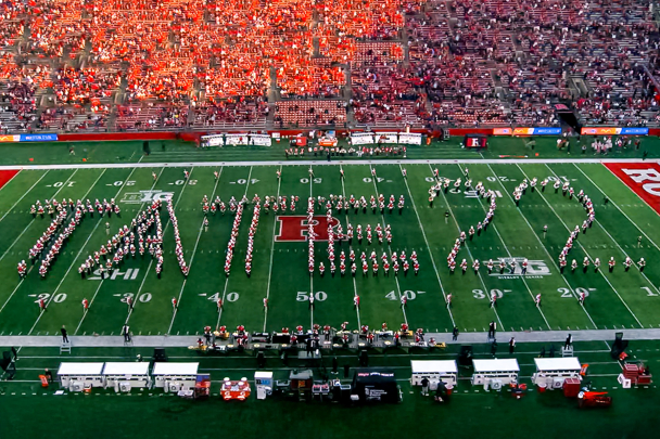 During the halftime of the Nov. 8, 2025 football game, the Marching Scarlet Knights formed "Tate 22" in honor of Rutgers' 22nd president William F. Tate, whose inauguration ceremony was held a day earlier.