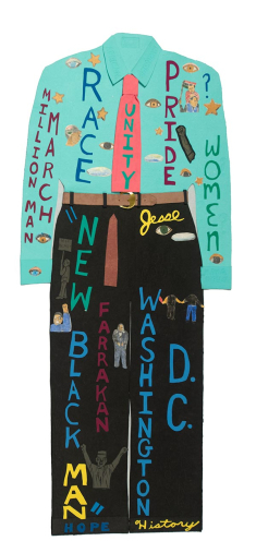 Million Man March (1996) by Willie Birch.