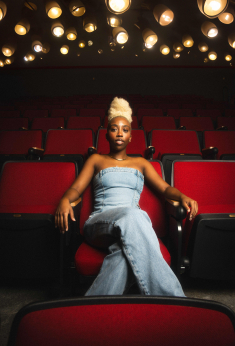 Nadirah Simmons sitting in a classroom